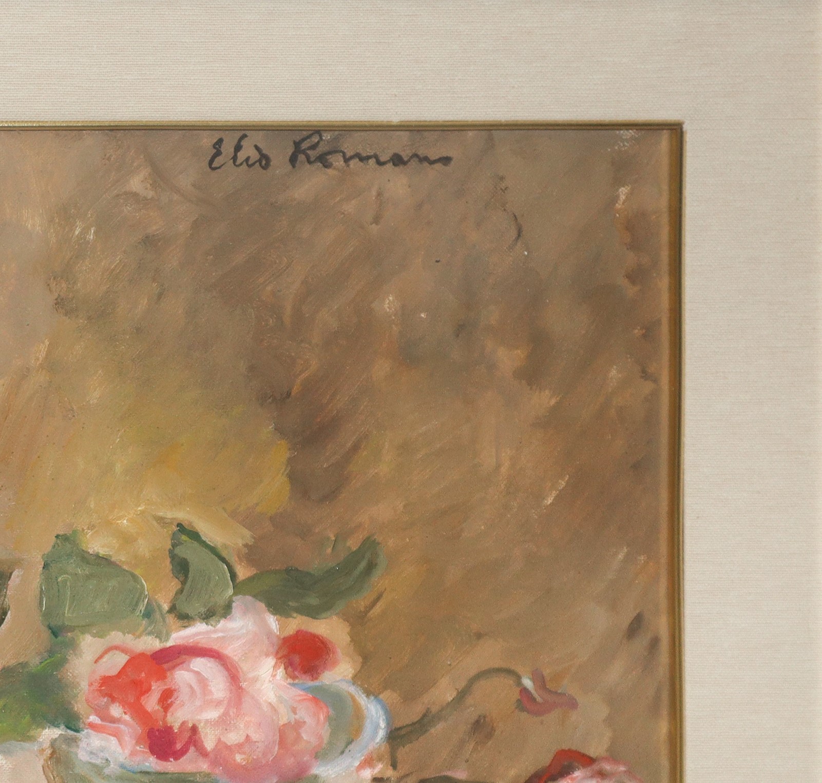 Natura morta di fiori e frutta