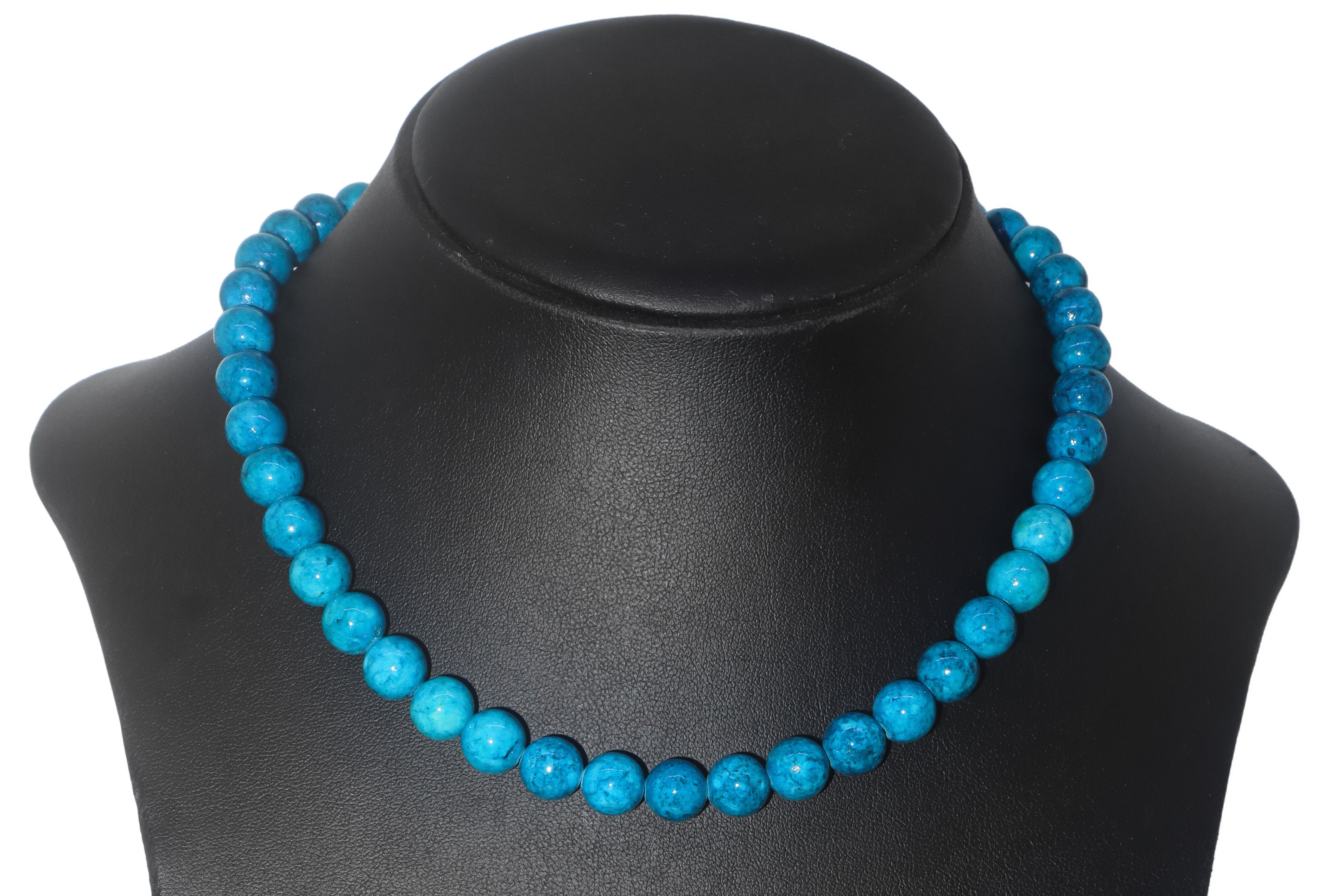 Collana in apatite blu