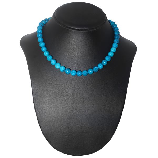 Blue apatite necklace