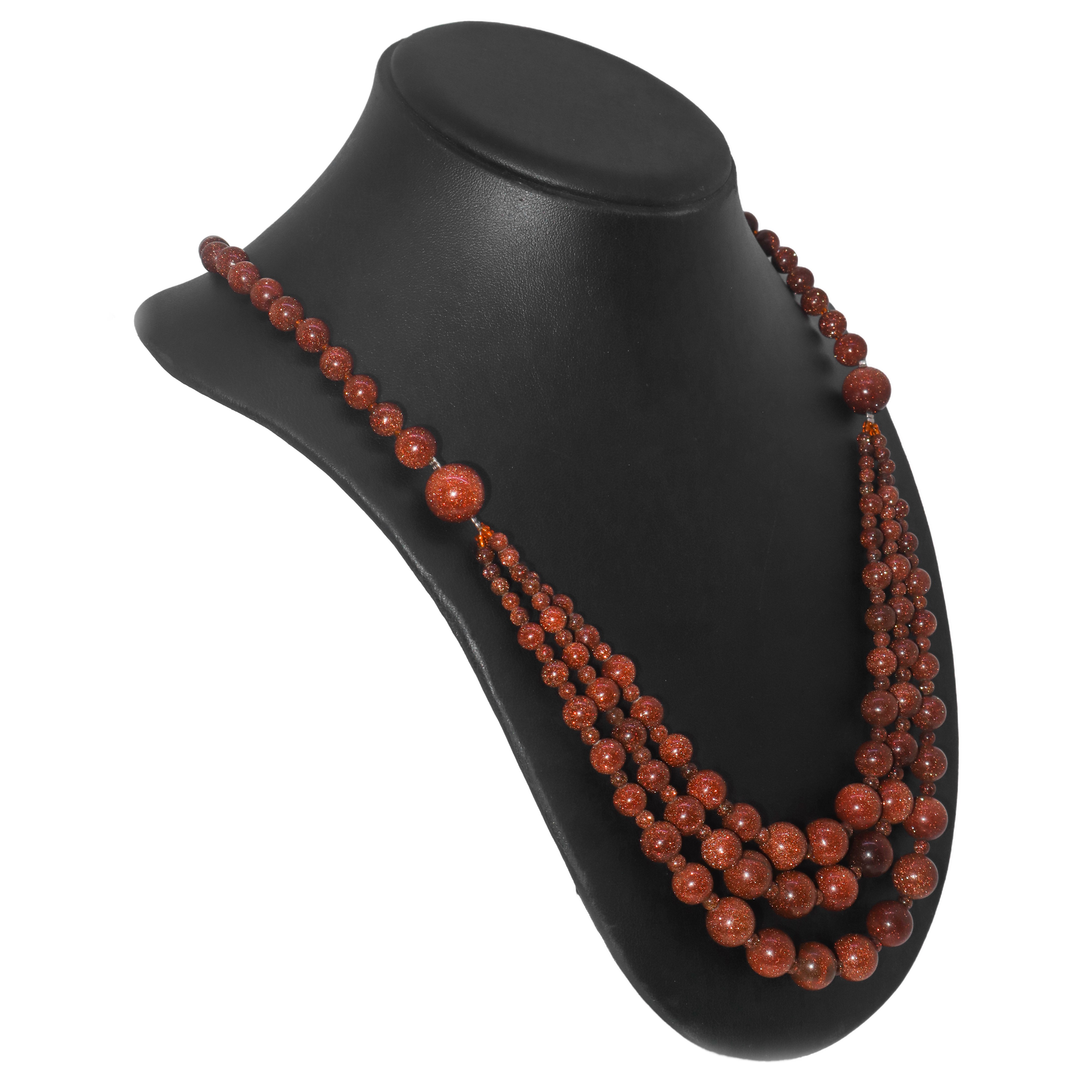 Collana in pietra del sole a più fili