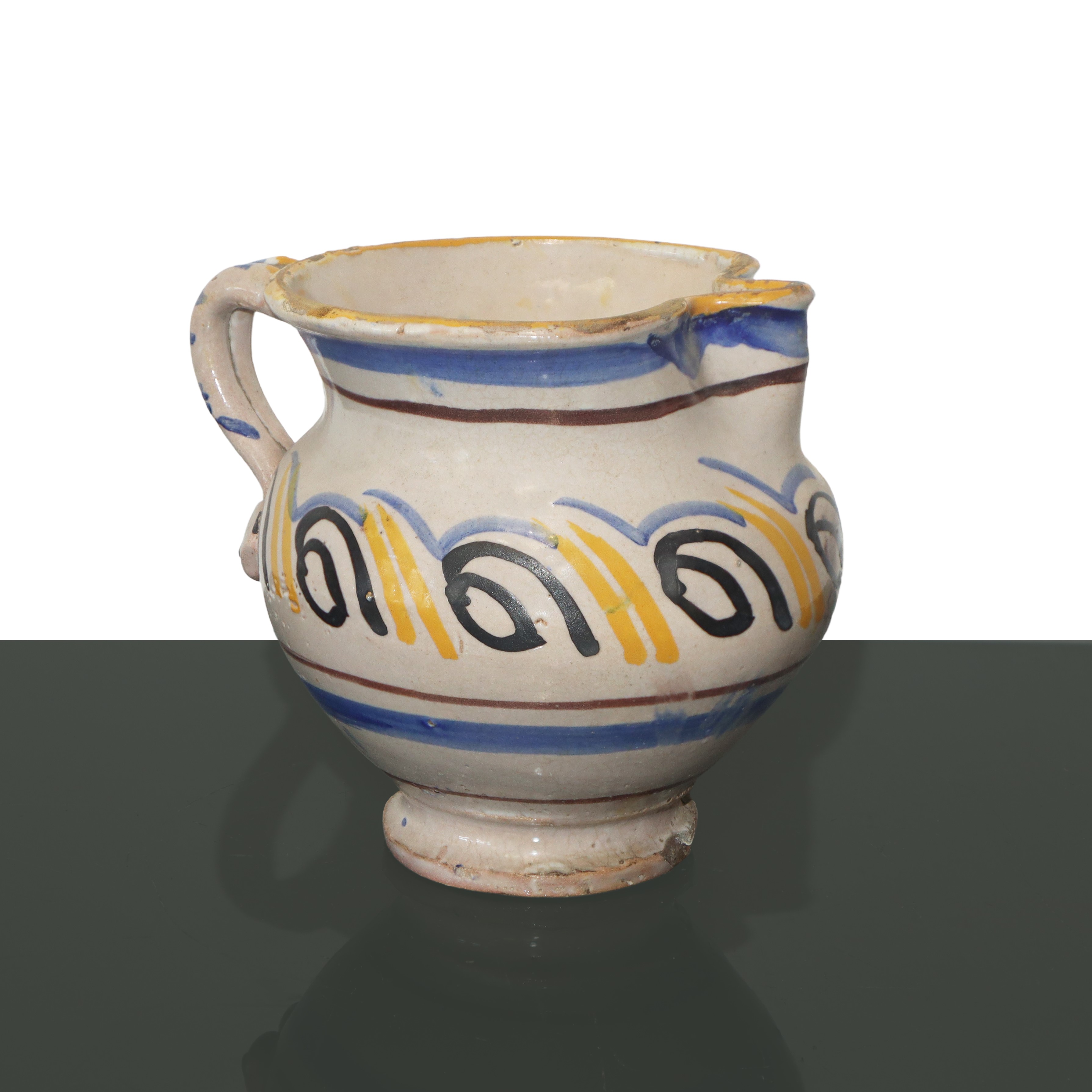 Cannata in maiolica policroma