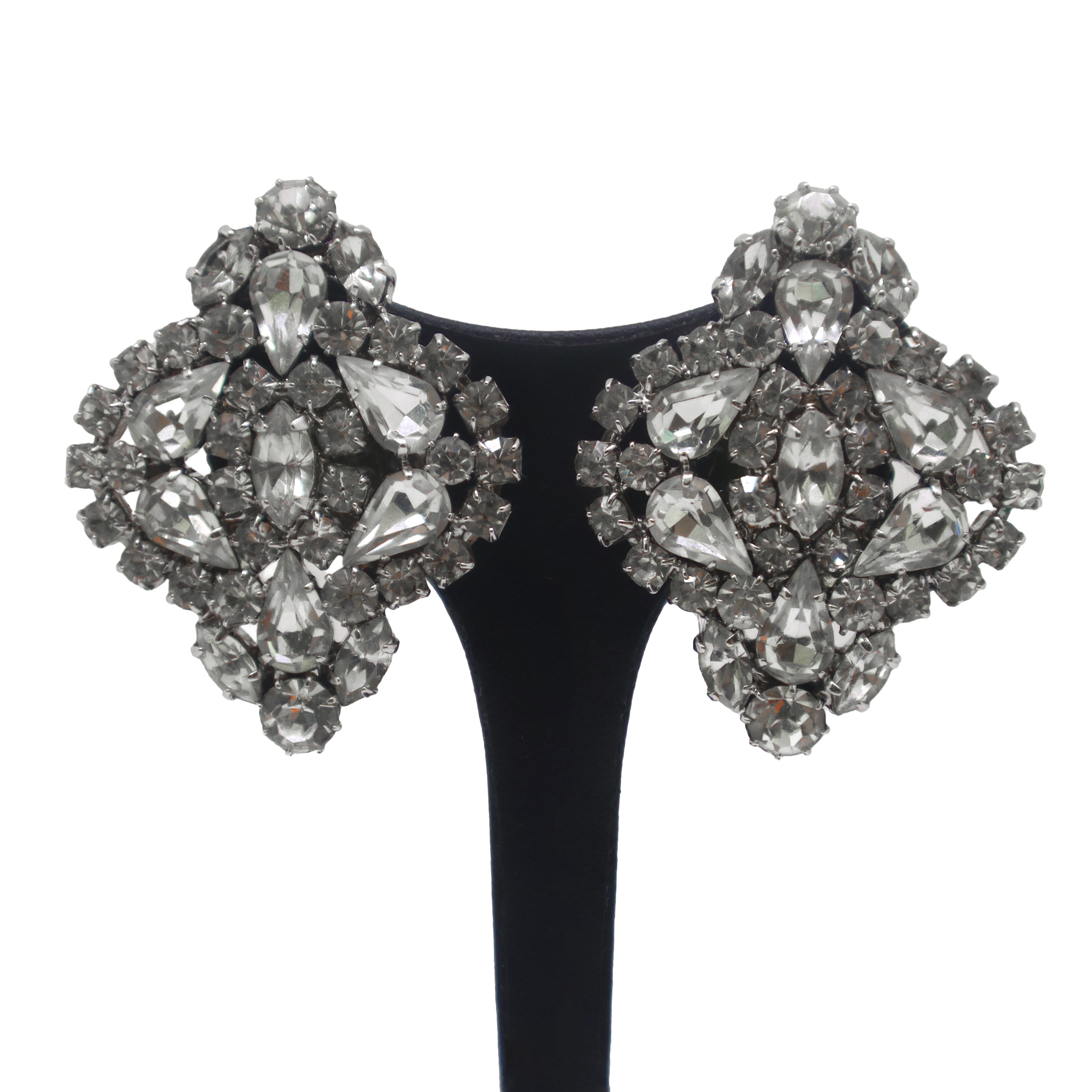 Orecchini in cristalli Swarovski su base in metallo argentato