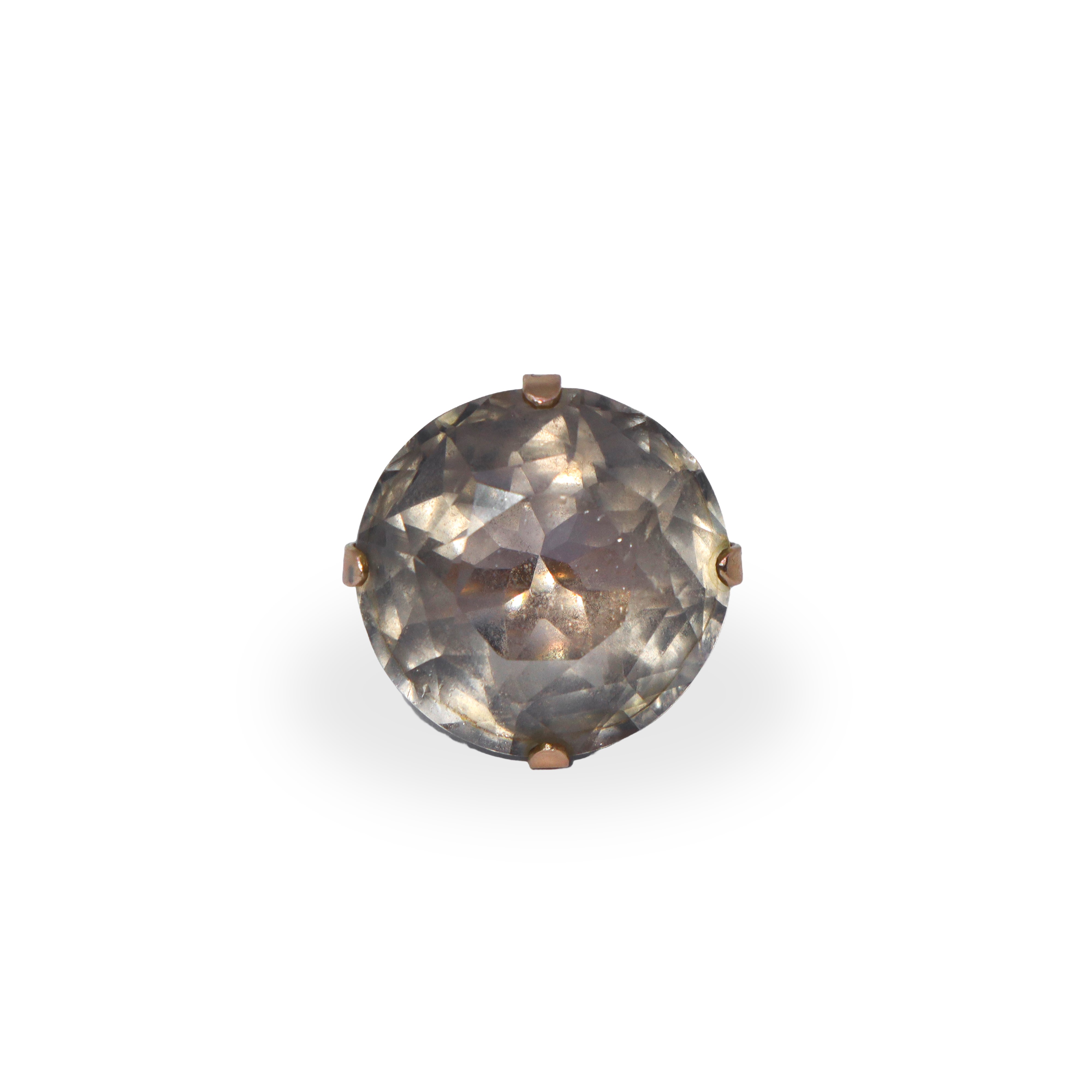 Anello in oro giallo 18 kt con topazio fumè