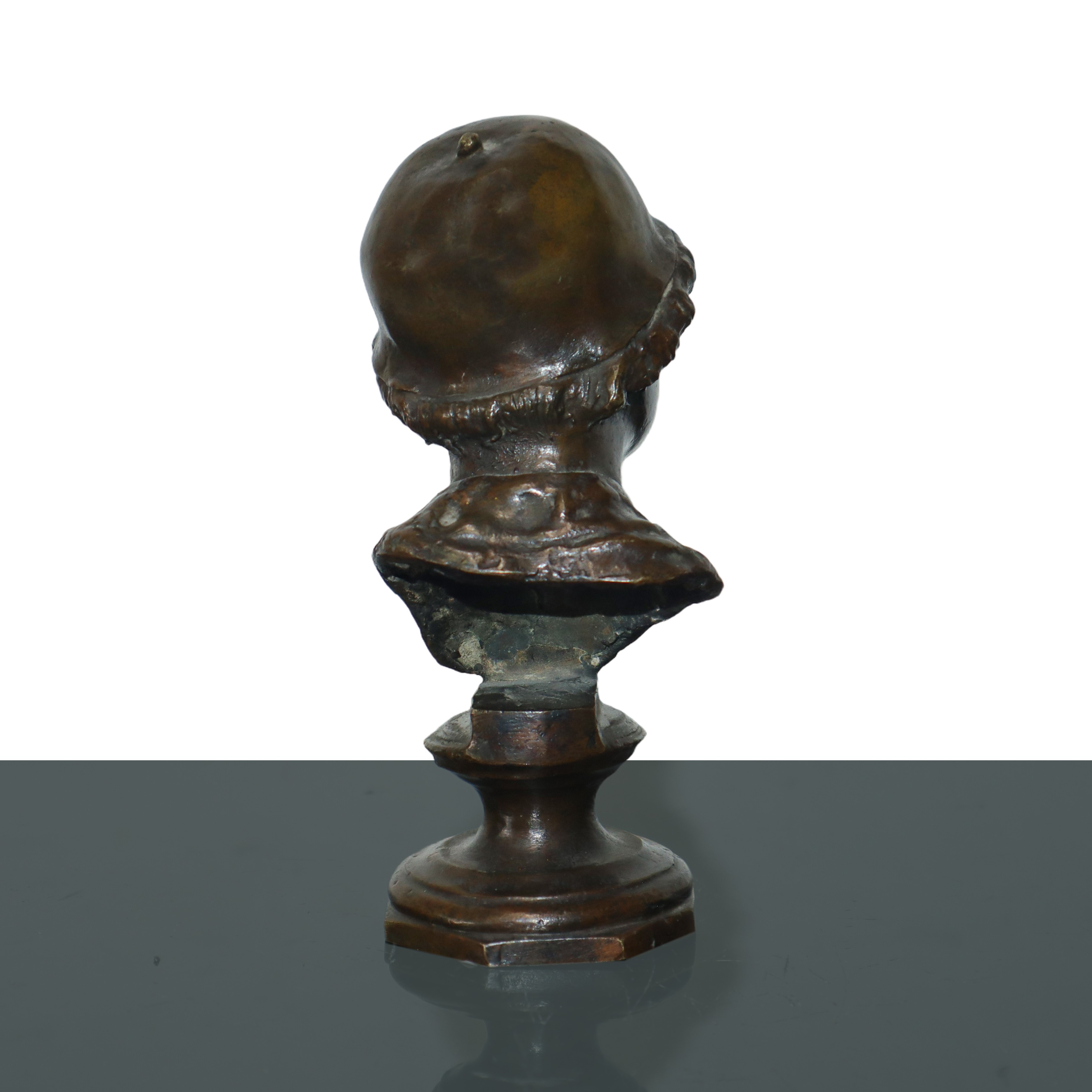 Testina in bronzo raffigurante scugnizzo napoletano