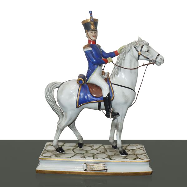 Porcelain S3 Colonel on horseback, Guardia di Finanza