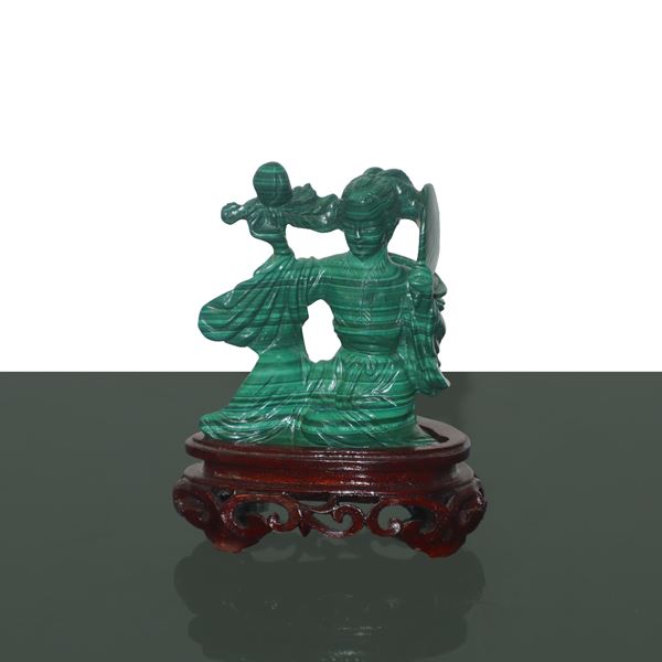 Guan Yin in Malachite