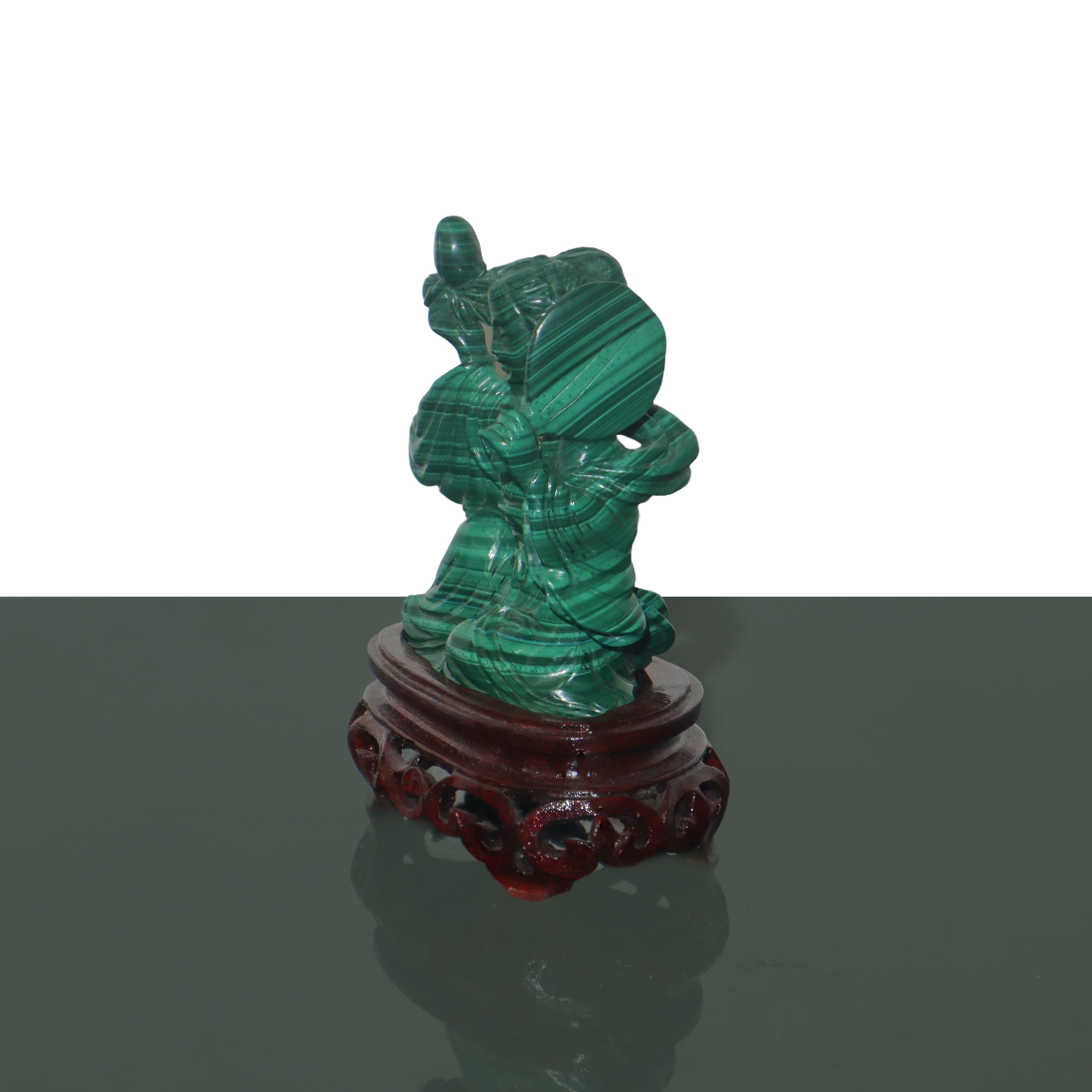 Guanyin in malachite