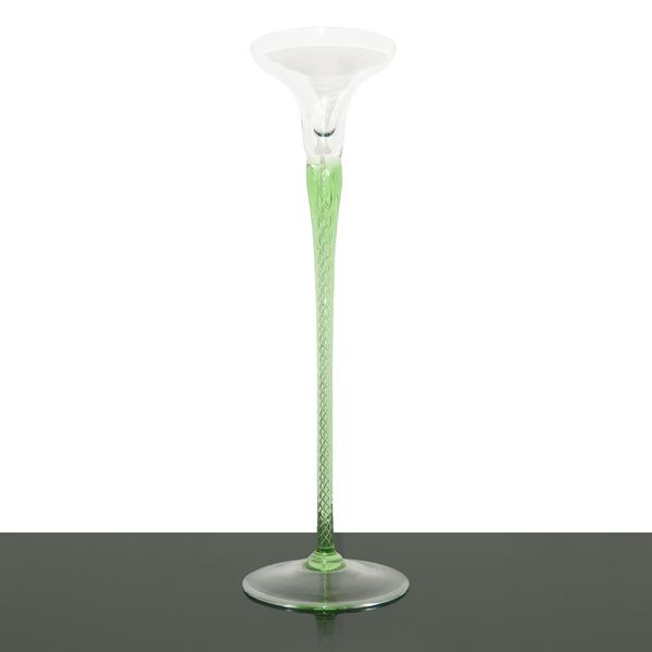 La Murrina - Glass candle holder with green glass stem