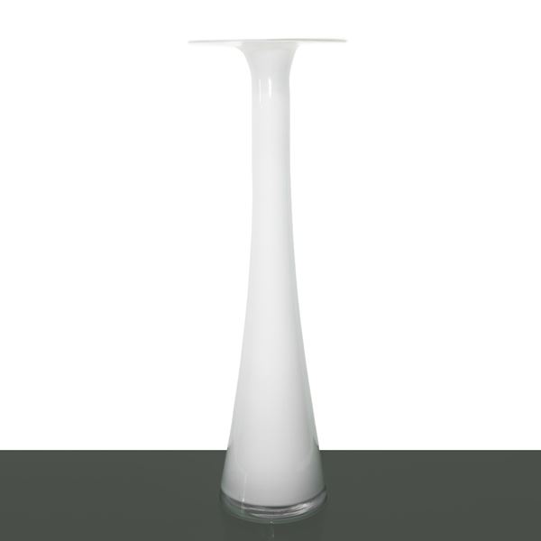 Vintage Long Stem Lattimo Glass Vase