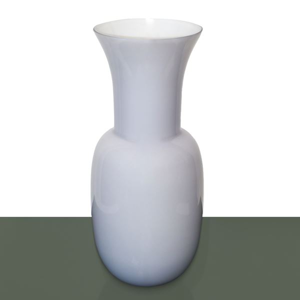 Venini - Vaso Venini in opalina bianco piccolo