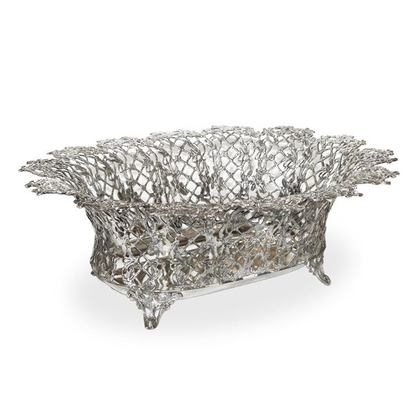 Osvaldo Benvenuti - Osvaldo Benvenuti oval-shaped 925 silver dessert holder