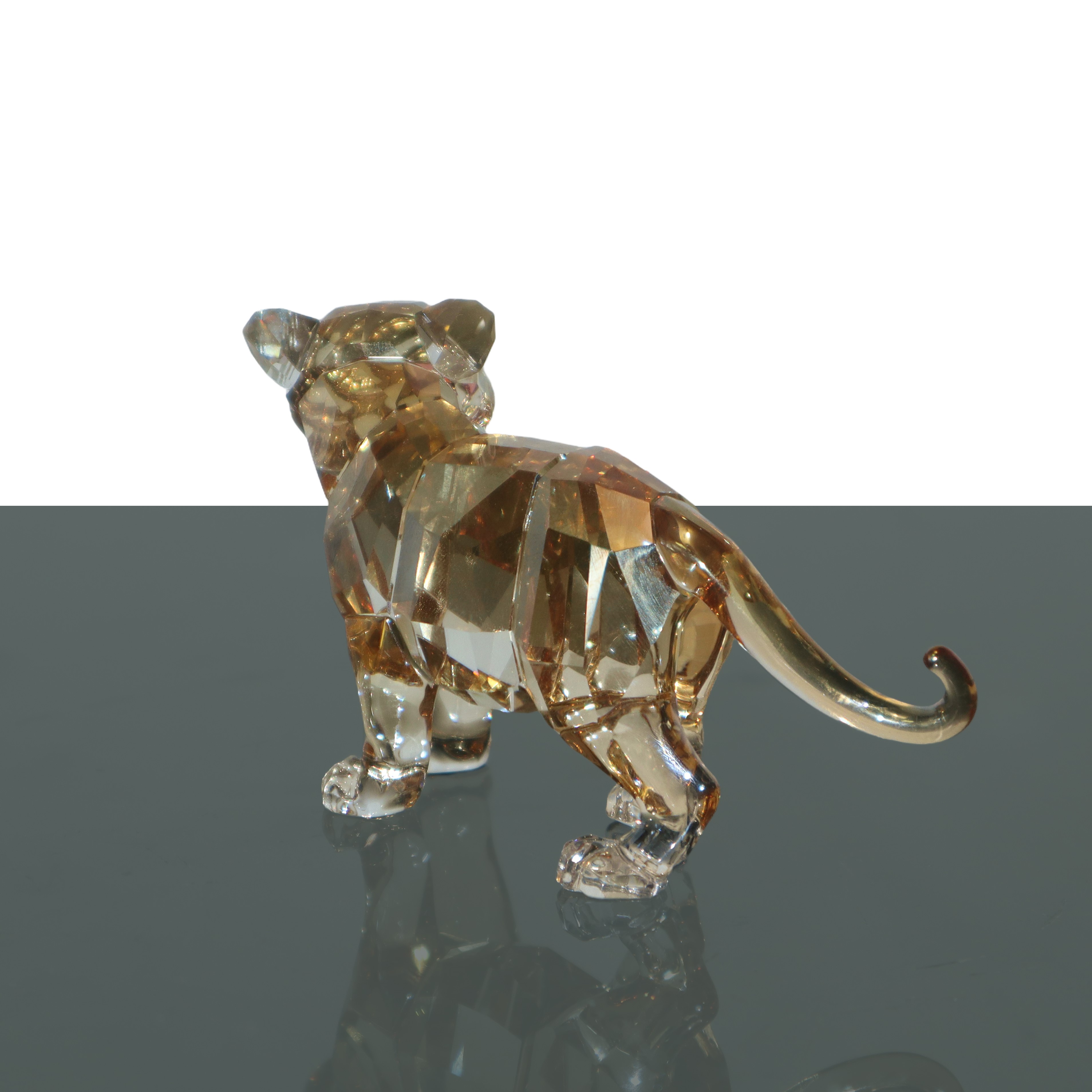 Swarovski - Cucciolo di tigre in cristallo ambrato