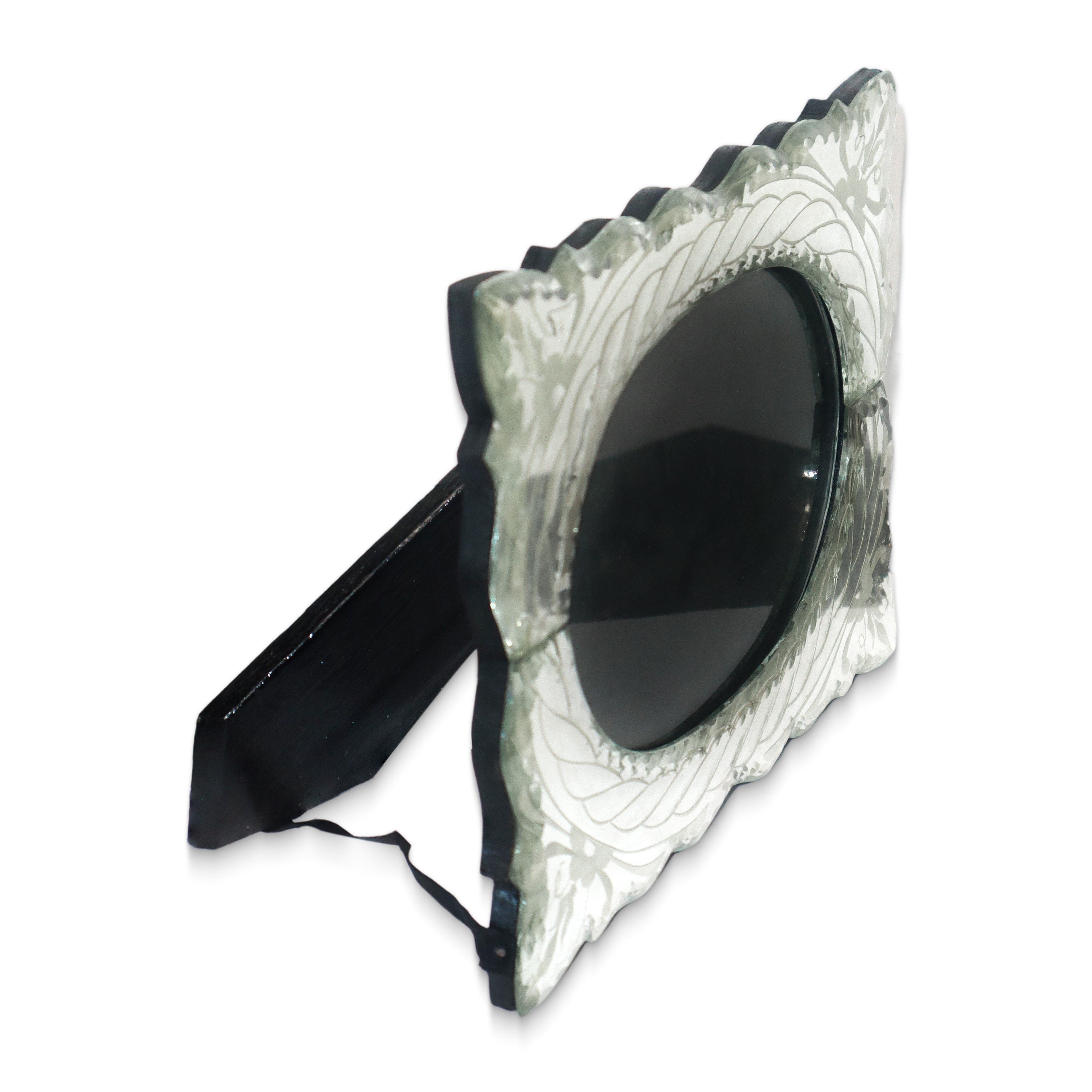 Portafoto in cristallo molato e bulinato