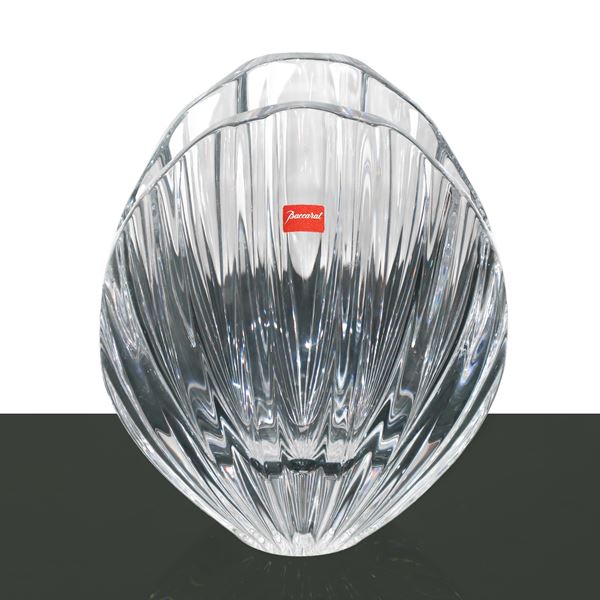 Baccarat France - R. Rigot crystal shell vase