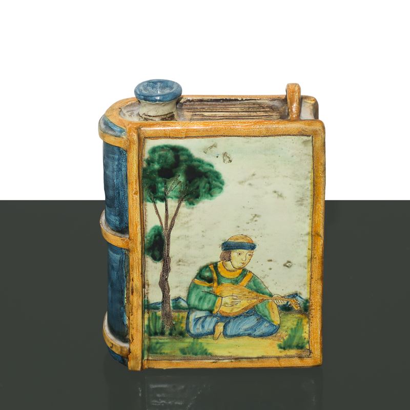 Borraccia a libro in ceramica