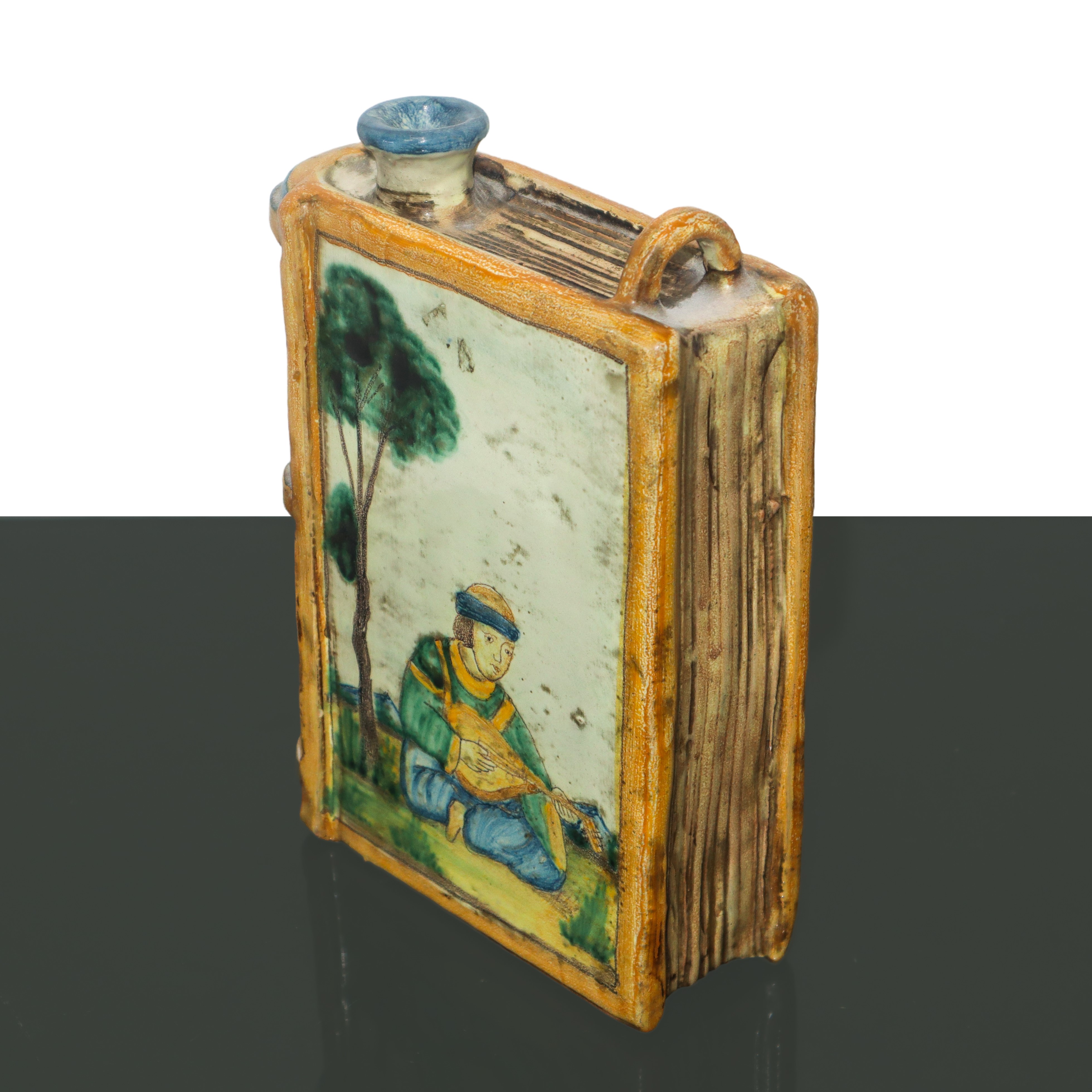 Borraccia a libro in ceramica