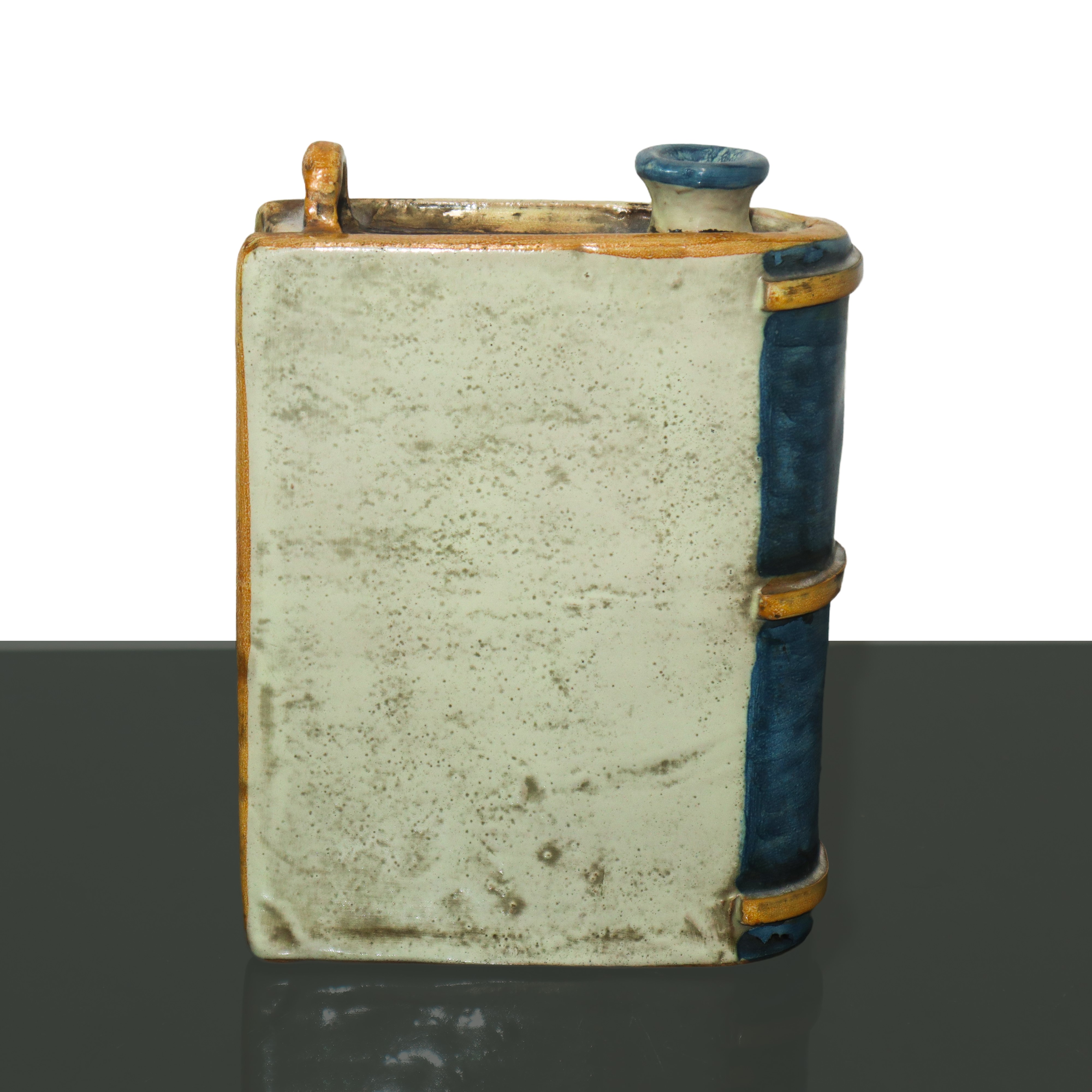 Borraccia a libro in ceramica