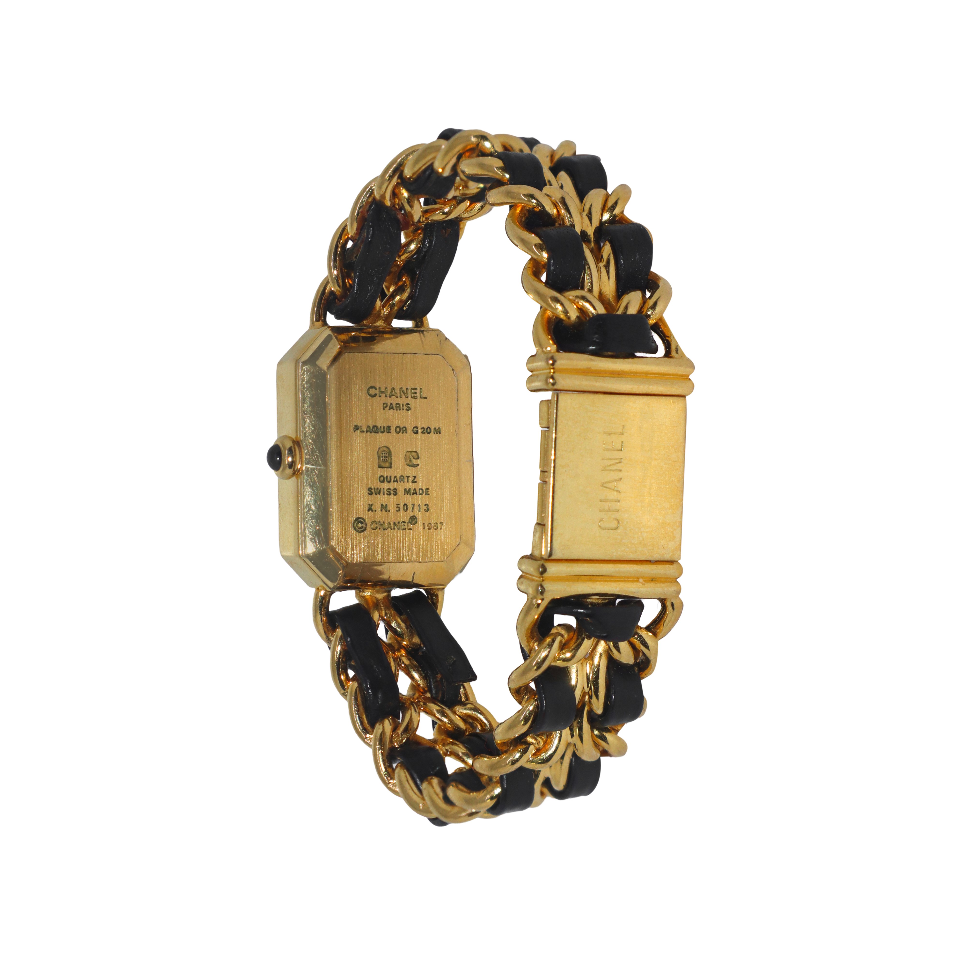 Chanel - Orologio Premiere in maglia dorata placcato oro, 1987