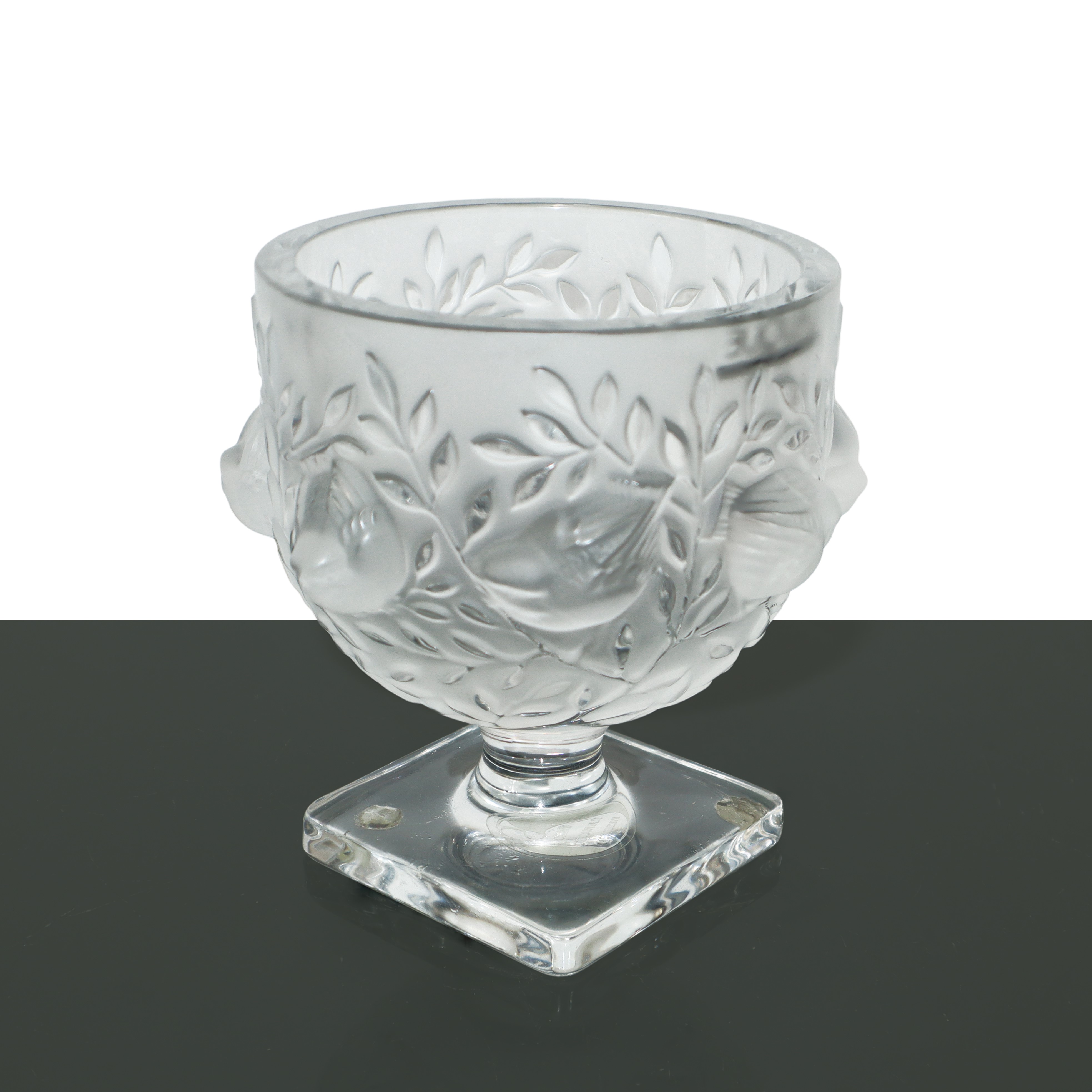 Lalique France - Coppa in Cristallo Satinato Elisabeth Birds Lalique
