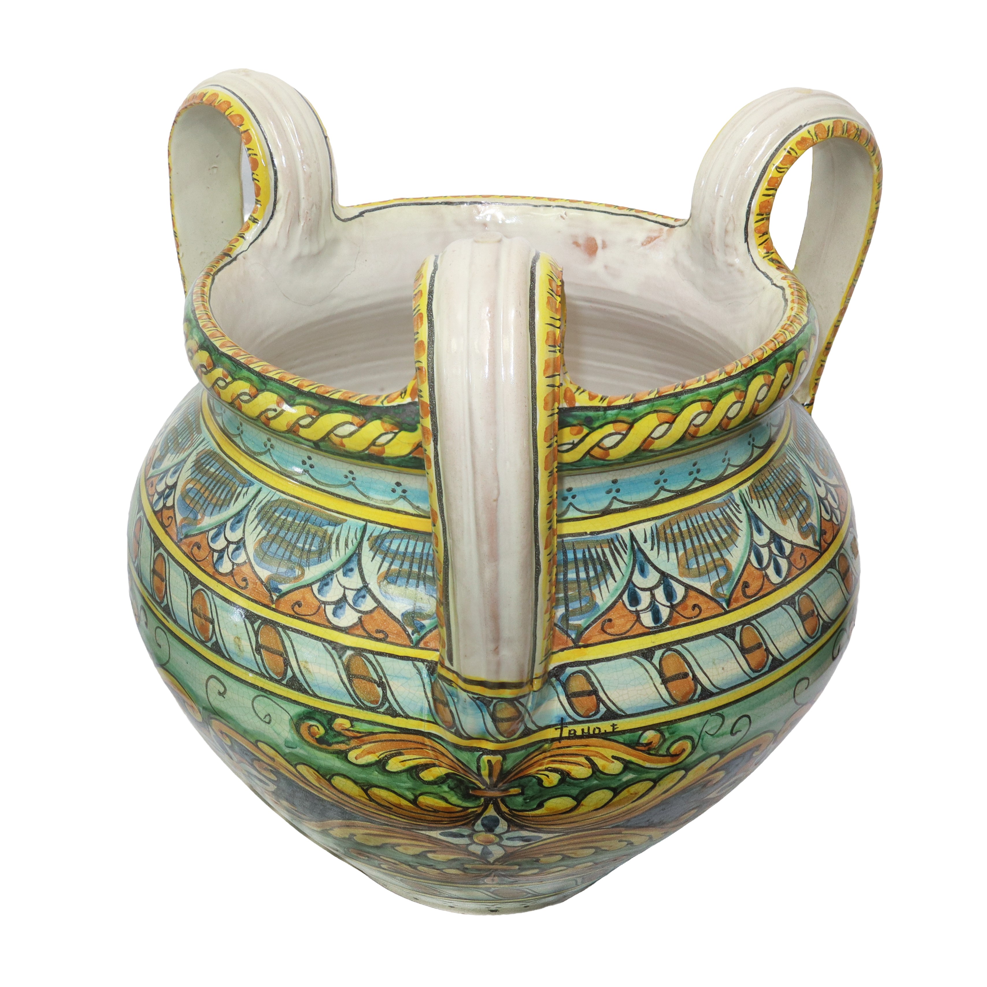 Grande cachepot in terracotta Caltagirone