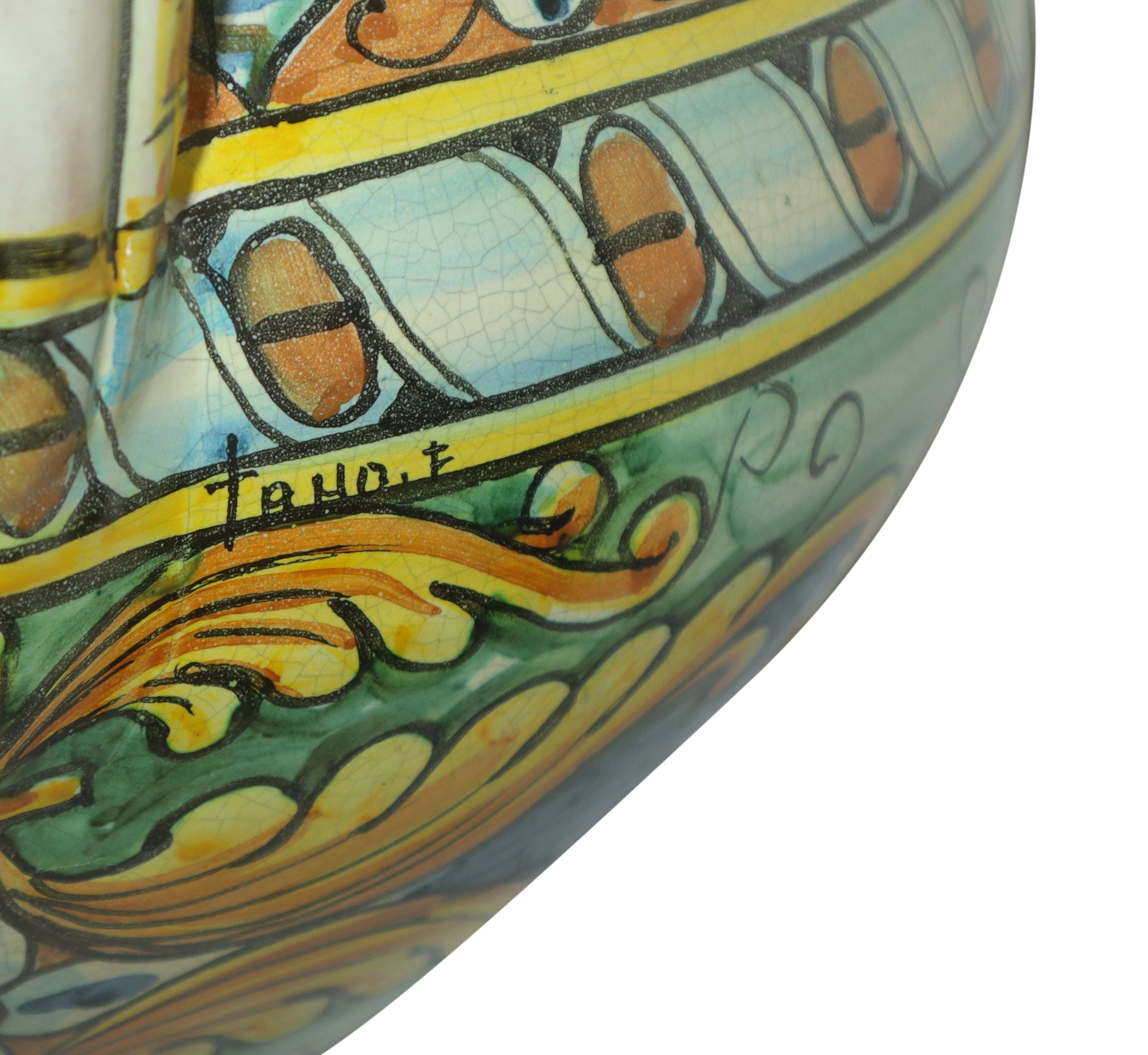 Grande cachepot in terracotta Caltagirone