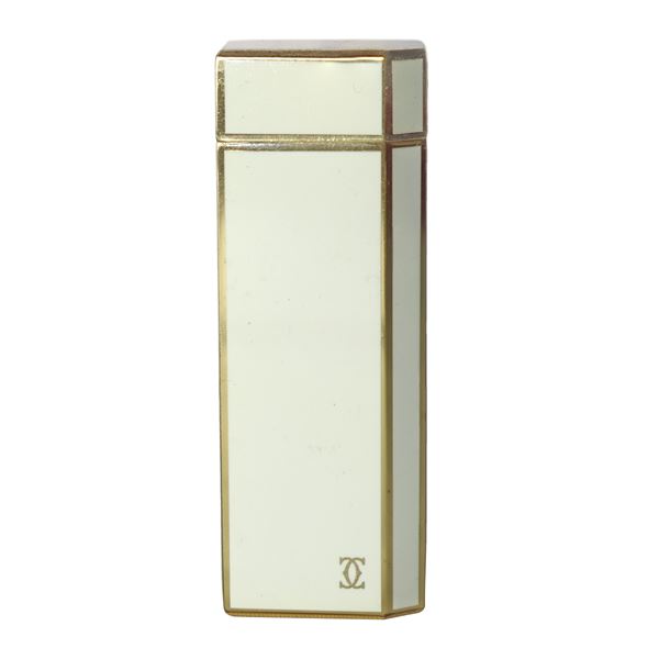 Cartier - White enamel gold plated lighter