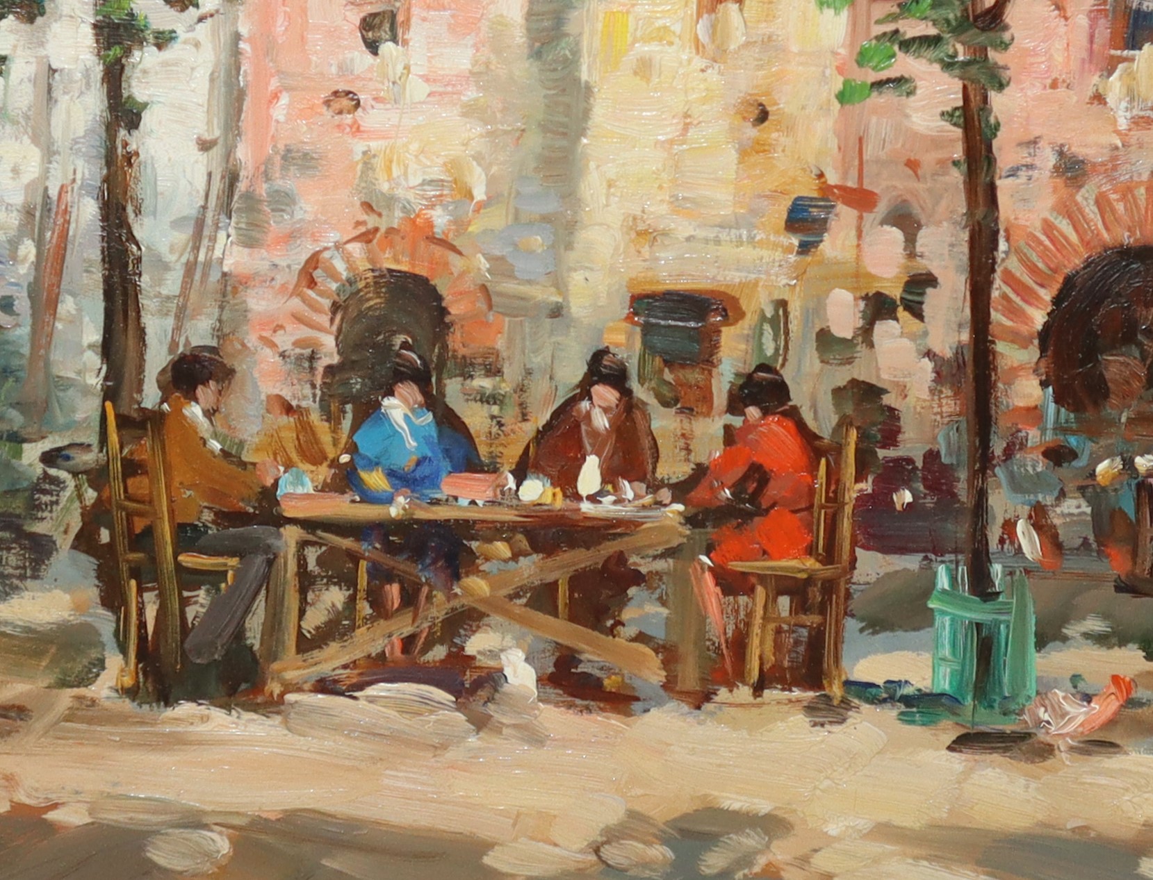 Scena Conviviale in Patio di Campagna