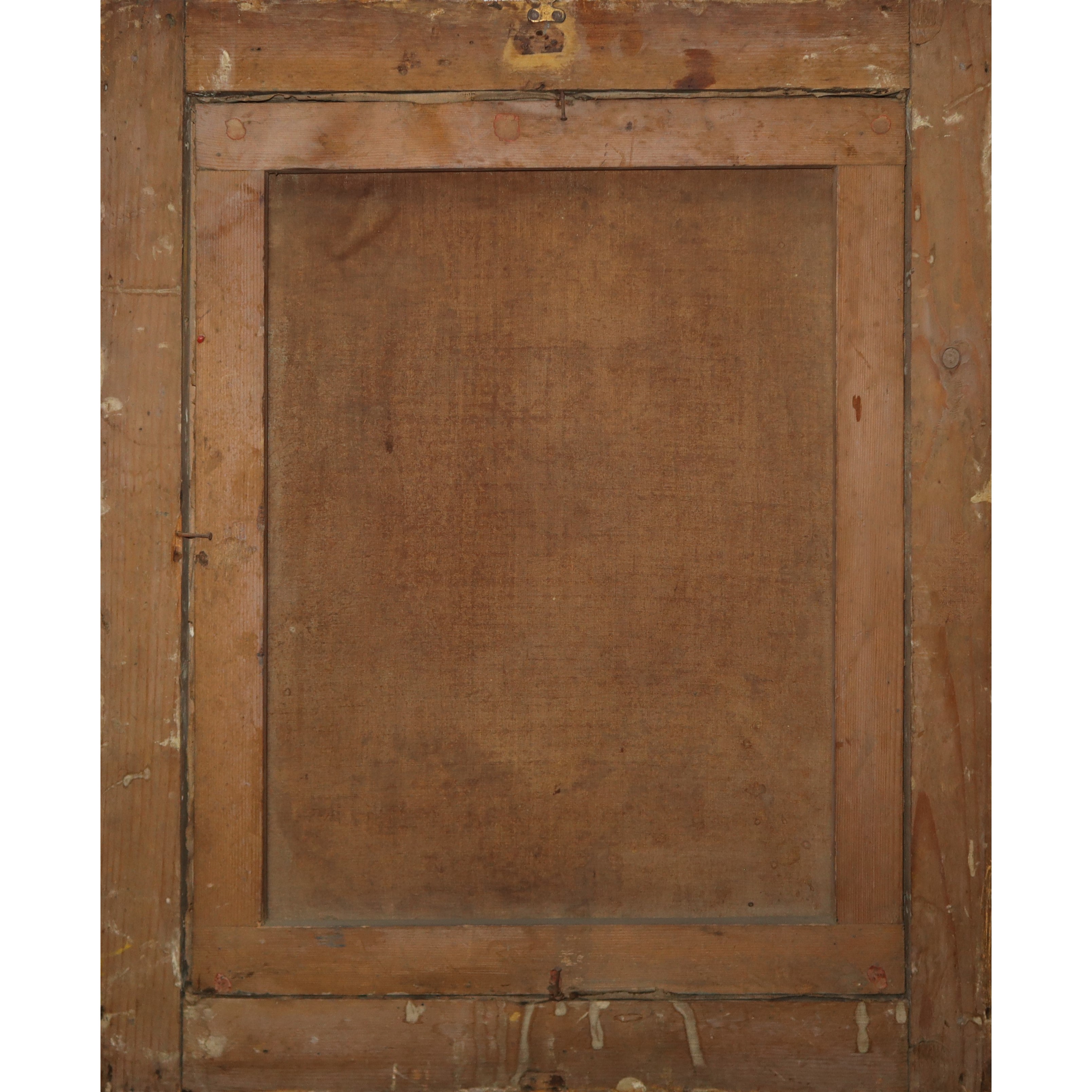 Ritratto di donna in cornice a mezzacanna dorata coeva