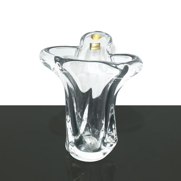 Vannes Art France - Vannes France vase in transparent crystal