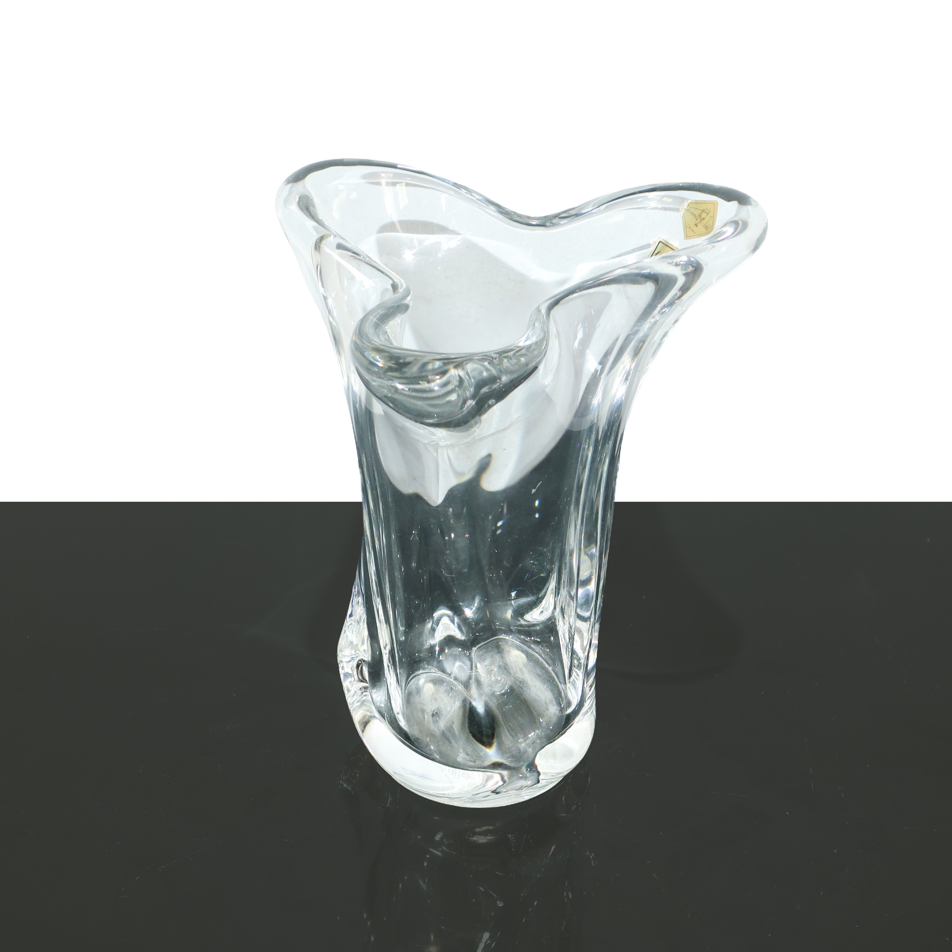 Vaso Vannes France in cristallo trasparente