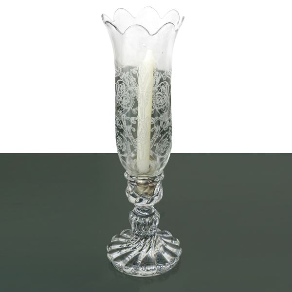 Baccarat France - Crystal candle holder