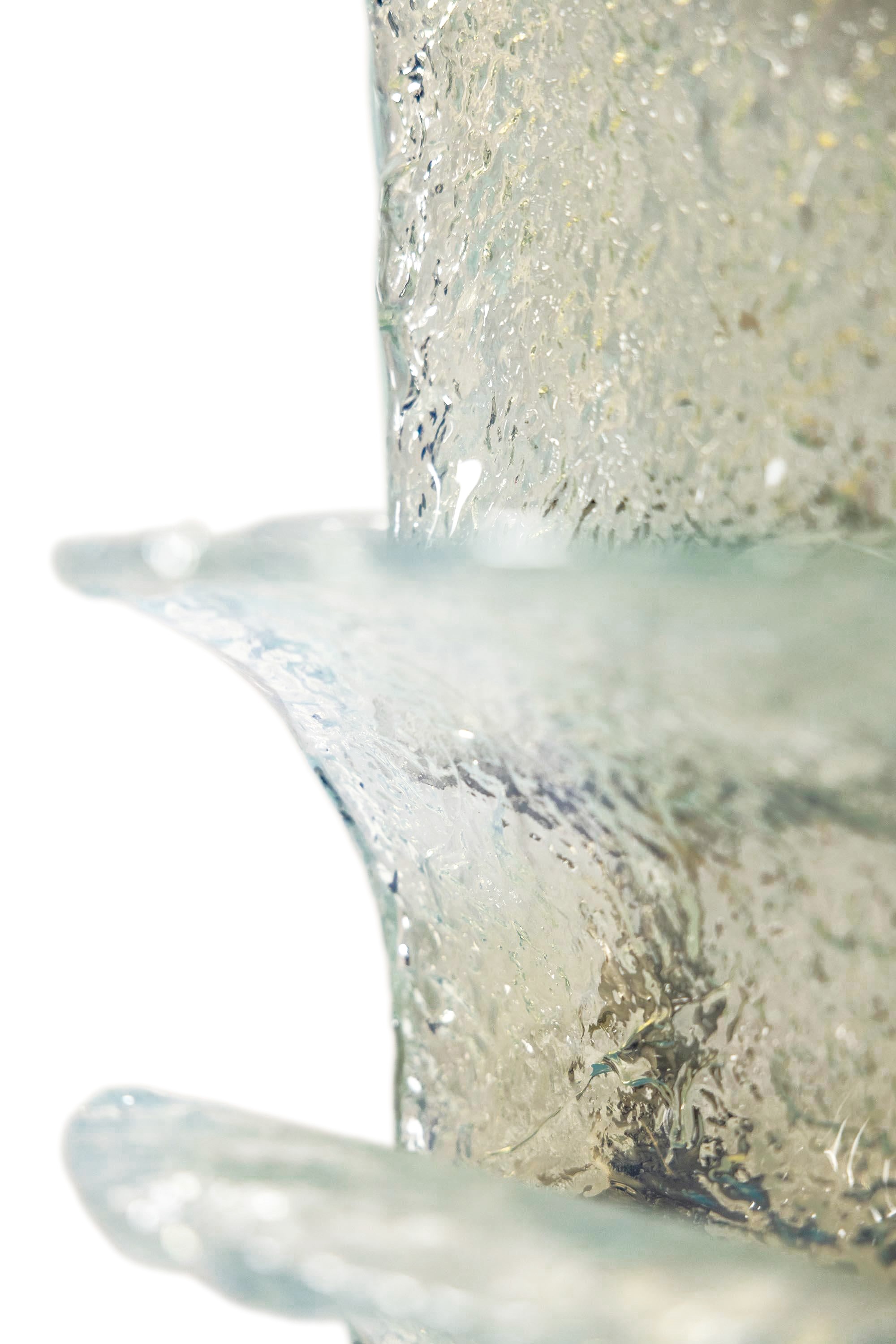 Lampada da terra modello Cactus in vetro opalescente