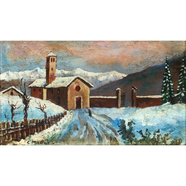 Cesare Maggi - Snowy landscape