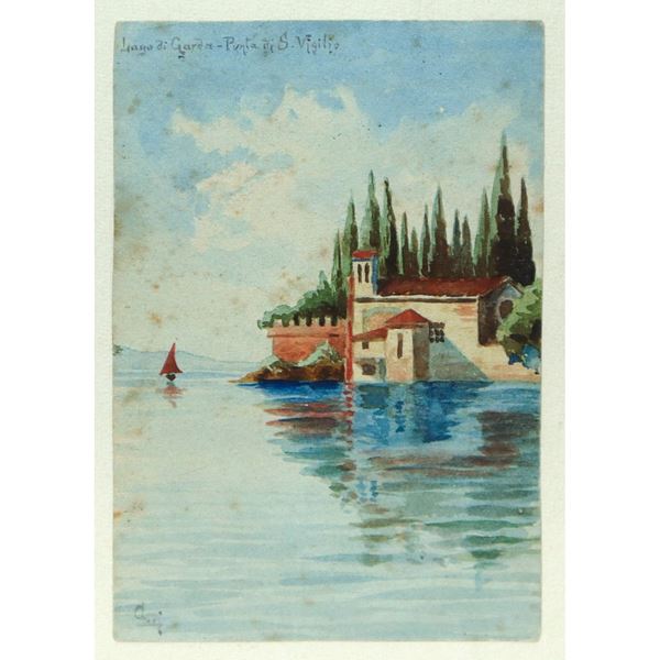 Luigi Gioli - Lago di Garda-Punta di San Vigilio