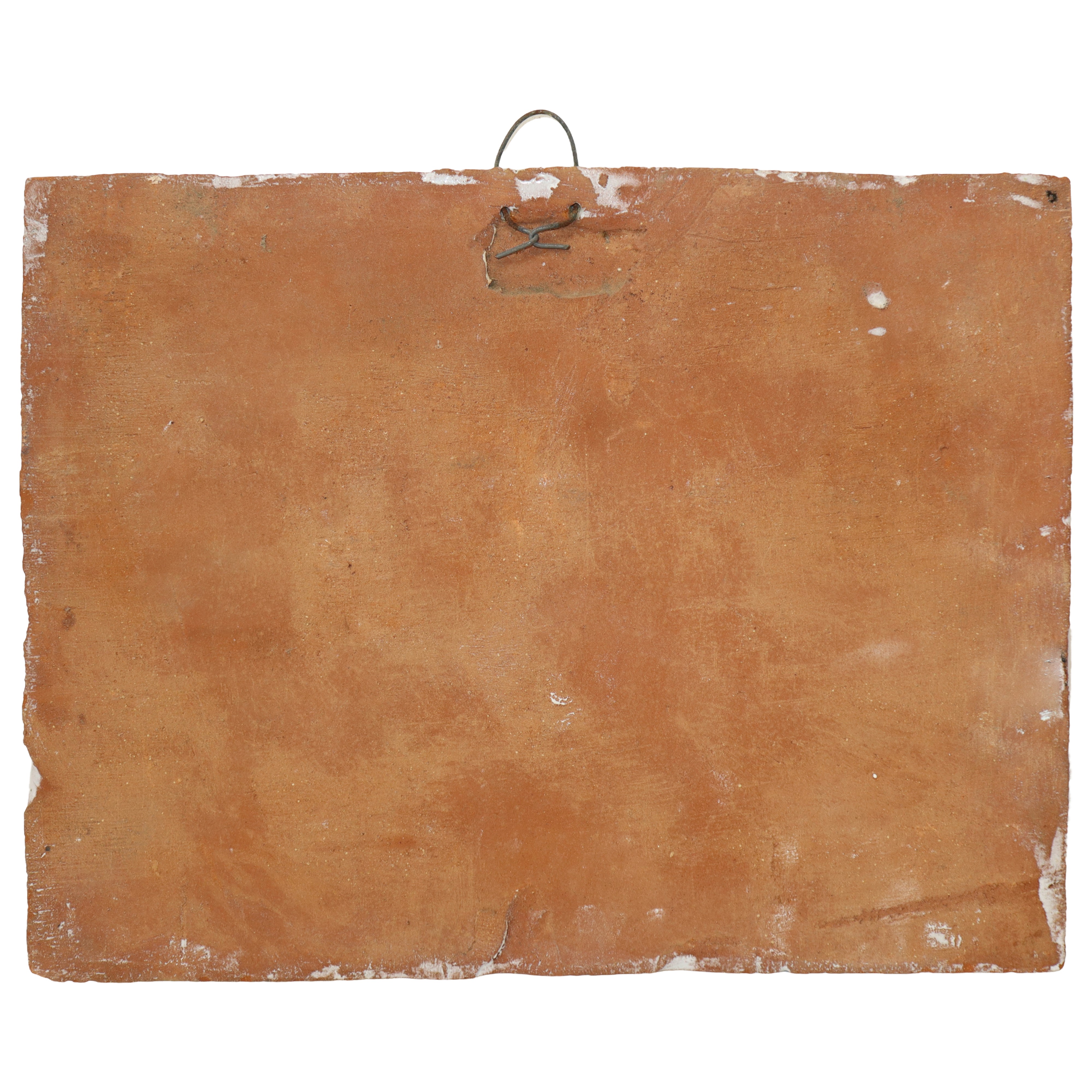 Mattonella in ceramica raffigurante coppia giocosa