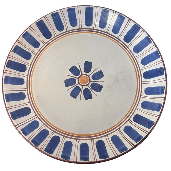 Piatto in maiolica policroma Santo Stefano di Camastra