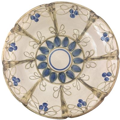 Piatto Insalatiera in Maiolica Policroma
