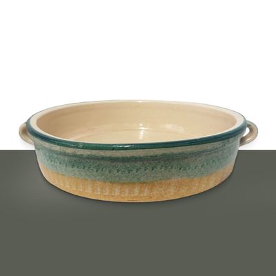 Insalatiera con Manici in Maiolica Policroma