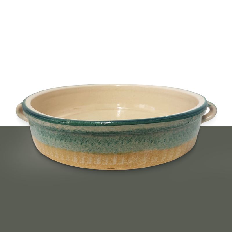Insalatiera con Manici in Maiolica Policroma