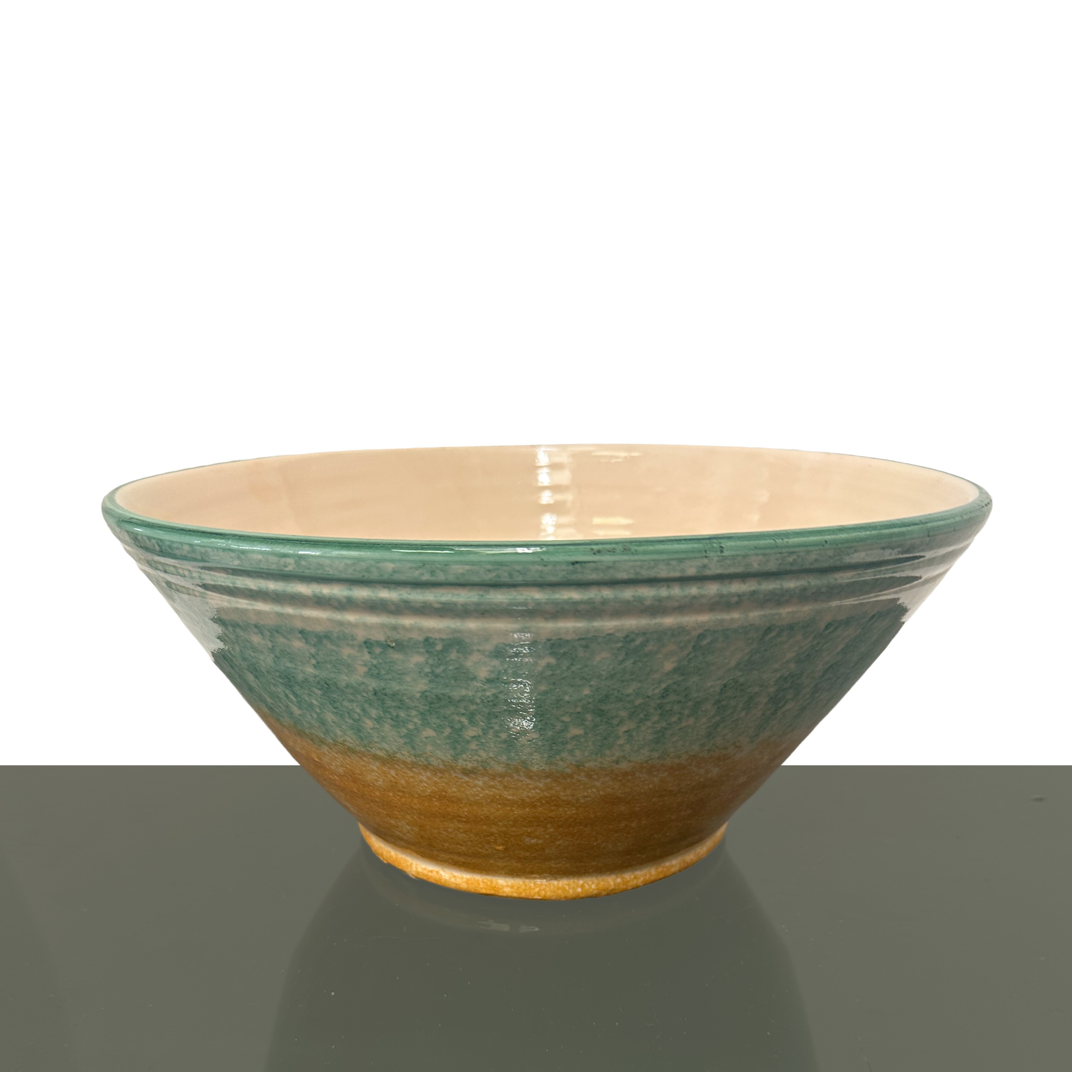 Insalatiera con quattro ciotole in maiolica policroma