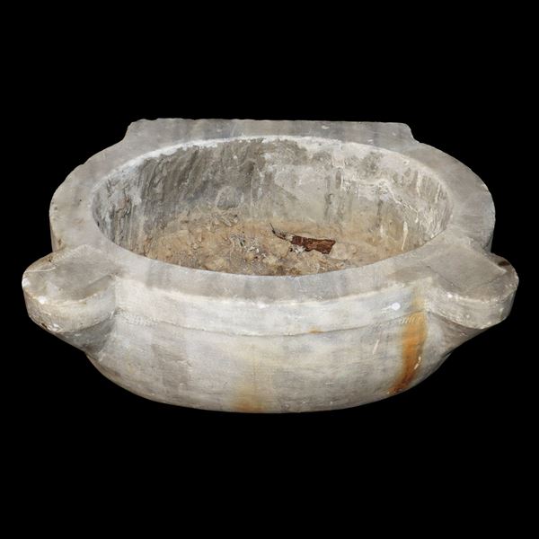 Ancient marble holy water stoup