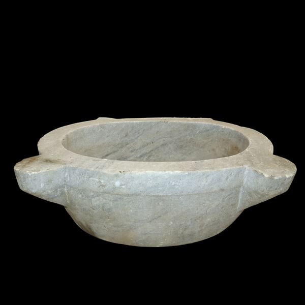 Ancient marble holy water stoup