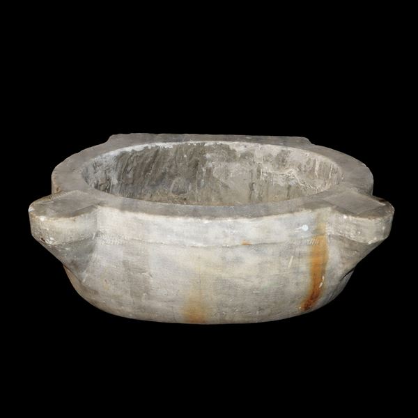 Ancient marble holy water stoup