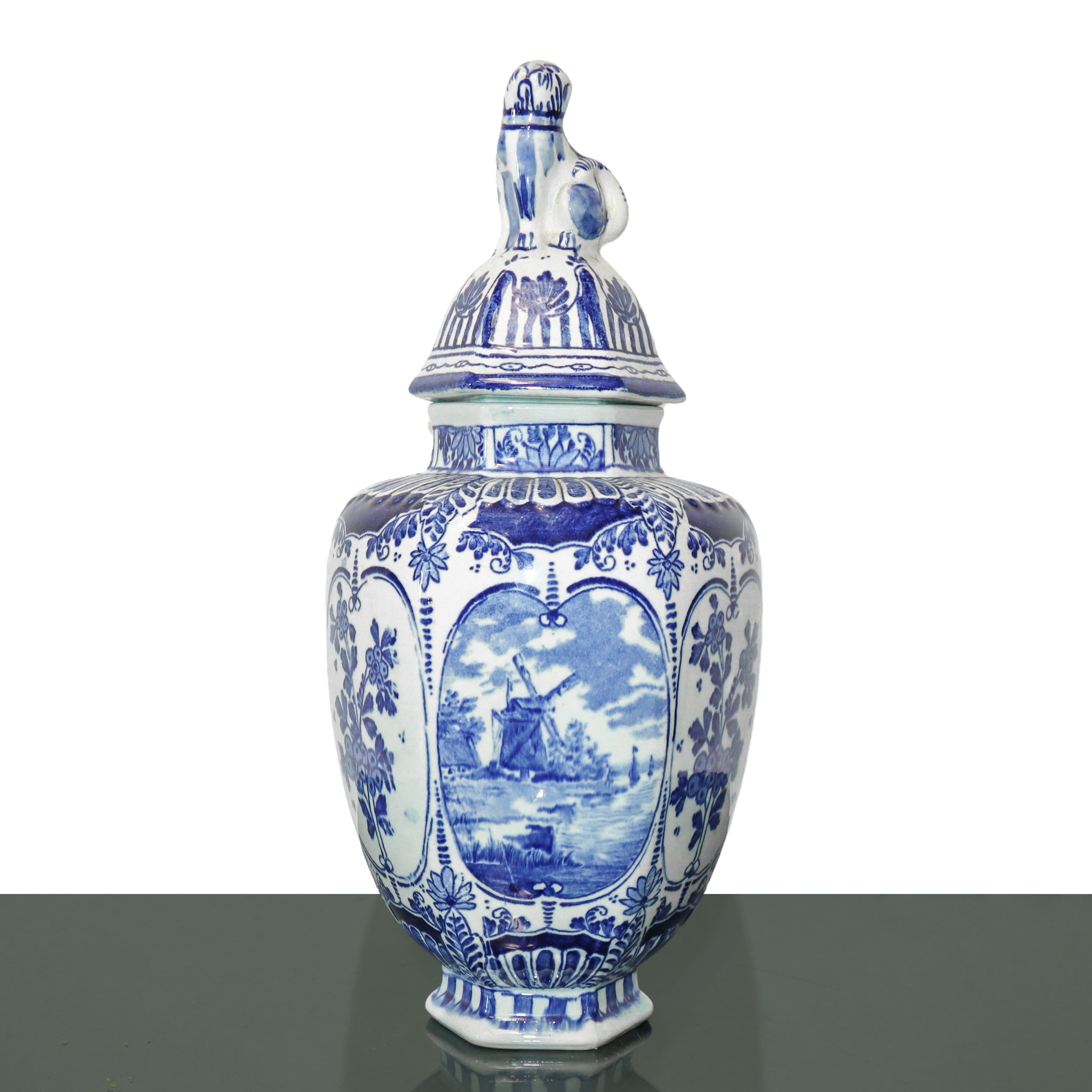 Delfts Olanda Boch - Trittico di tre vasi in ceramica smaltata