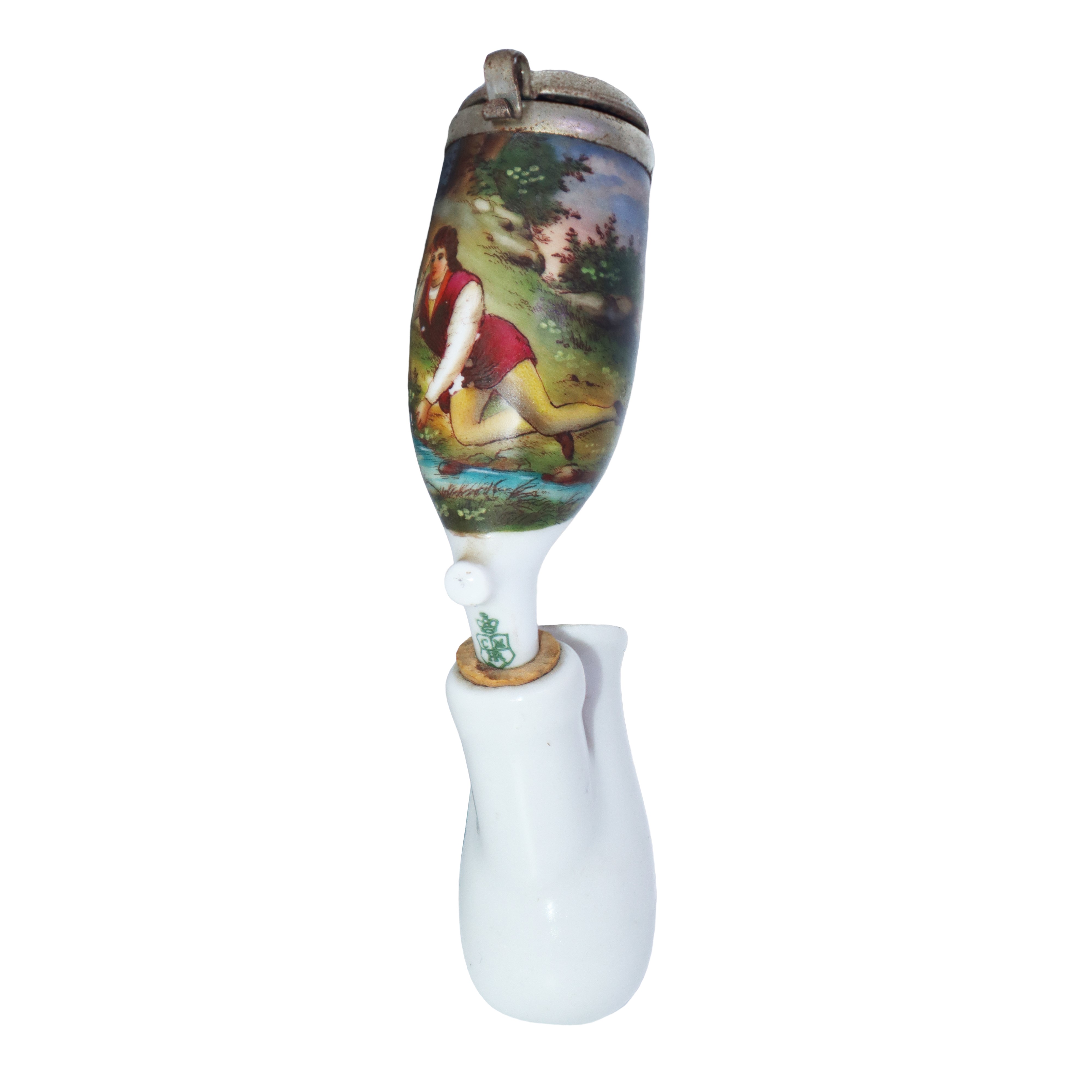 Pipe tirolesi, numero 2 con maiolica dipinta
