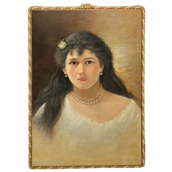 Angelo D'Agata - Young woman with pearl necklace