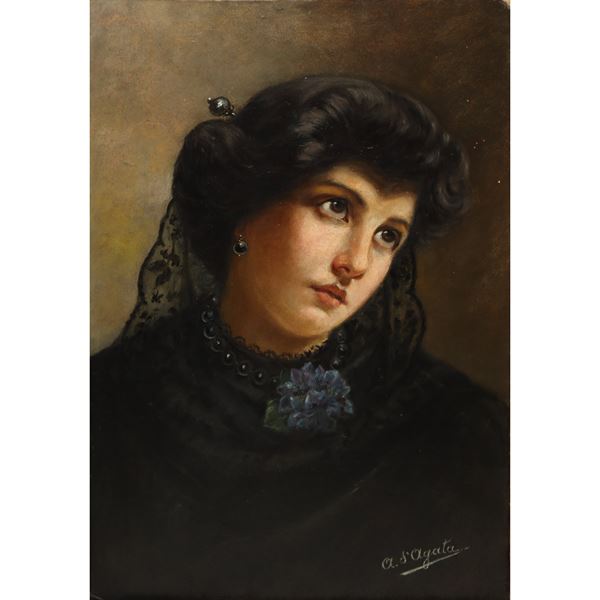 Angelo D'Agata - Giovane donna in nero