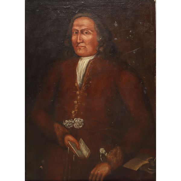 Portrait of a nobleman with book in hand