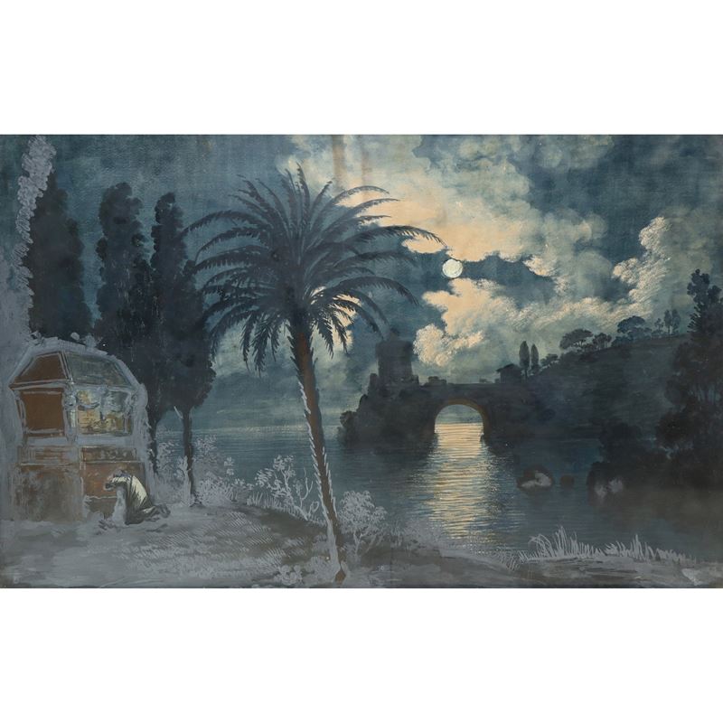 Paesaggio Notturno con Luna