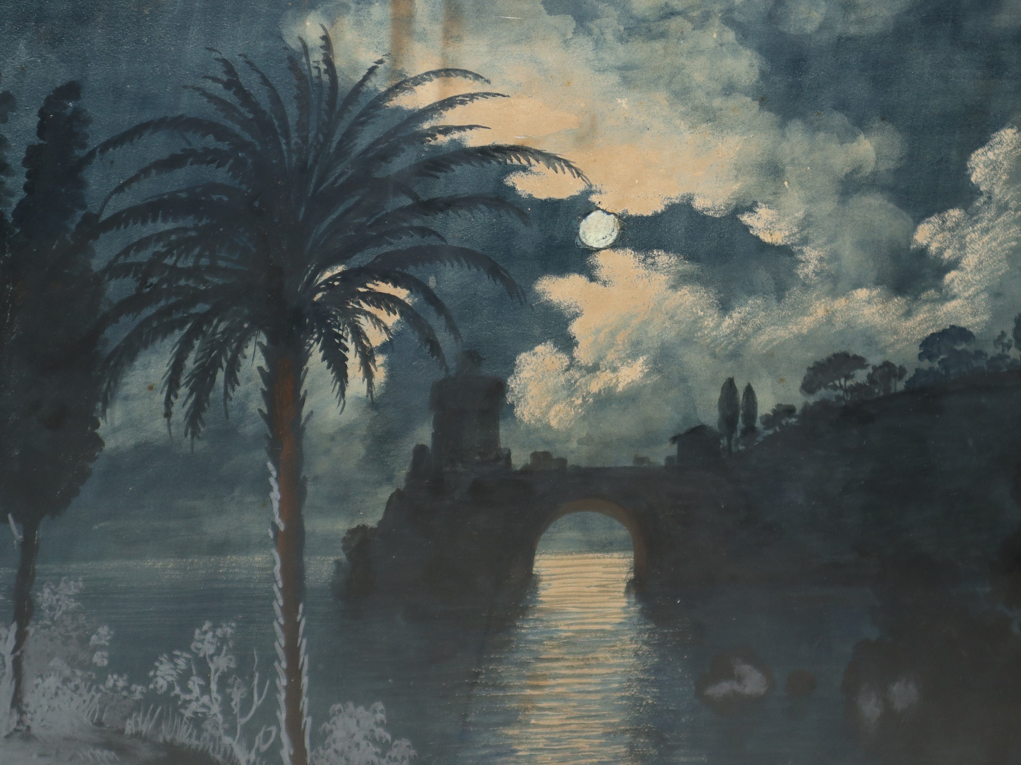 Paesaggio Notturno con Luna